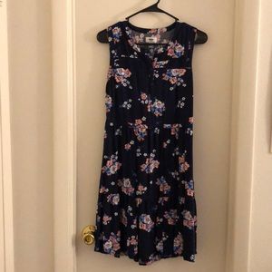 Blue floral summer dress